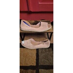 NWT Verbenas 40 or 9.5 CRUZ Blush Pink  Suede D'Orsay Peep Toe Espadrille Flats